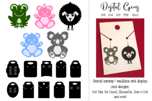 Animal Earring & Display Card Graphics for Crafts