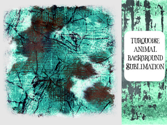 Animal Turquoise Background Sublimation Graphics