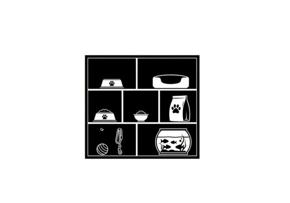 Black & White Pet Accessories Graphics