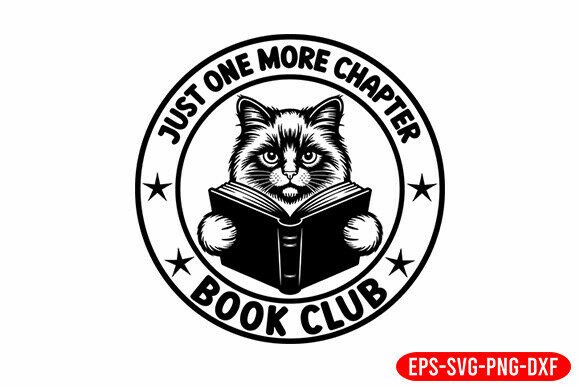 Cat Book Club SVG: Graphics for Crafts & Creative Brands