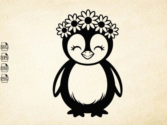 Cute Penguin SVG, Animal SVG, Penguin SVG