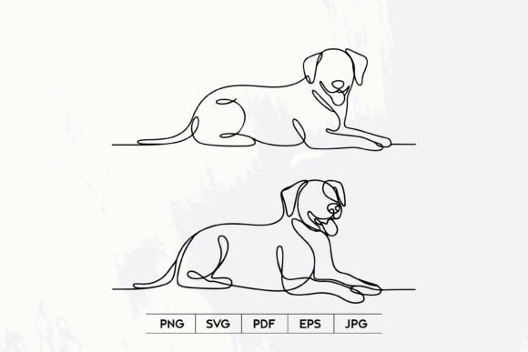 Dog Line Art SVG Bundle: Graphics & Illustrations for Local Branding