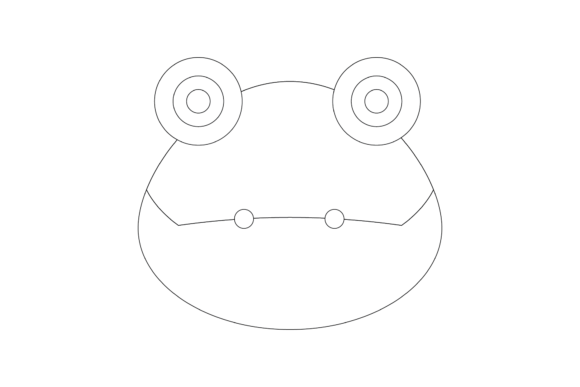 Frog Animal Head Outline: Graphics & Coloring Pages Amp