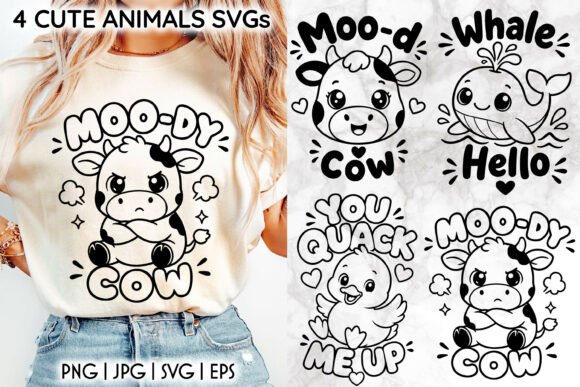 Funny Animal SVG, Funny Duck PNG, Grumpy Graphics for Crafts