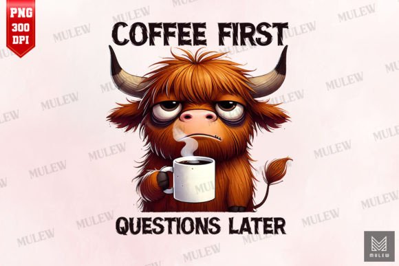 Funny Coffee Animal Sublimation PNG Graphics for Crafts