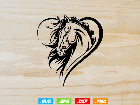 Horse Heart SVG: Graphics for Crafts & Horse Lover Brands