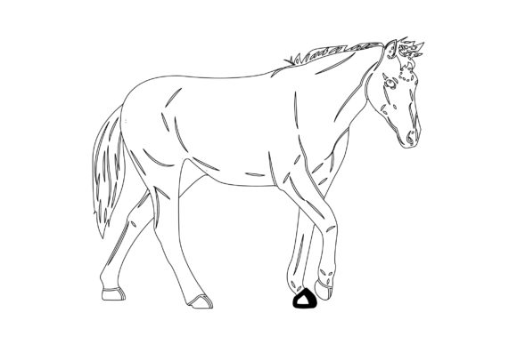 Horse Vector Design Outline: Graphics & Illustrations for Local Branding