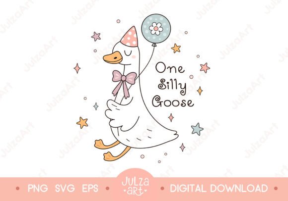 One Silly Goose SVG & PNG: Playful Graphics for Handmade Illustrations