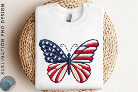Patriotic American Flag Butterfly PNG: Graphics & Illustrations Review