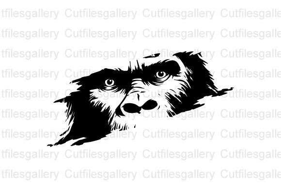 Peeking Bigfoot SVG: Animal Graphics for Crafts