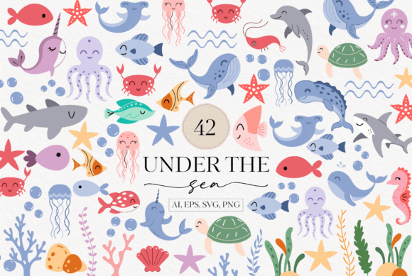 Under the Sea SVG Bundle: Graphics & Illustrations for Whimsical Branding